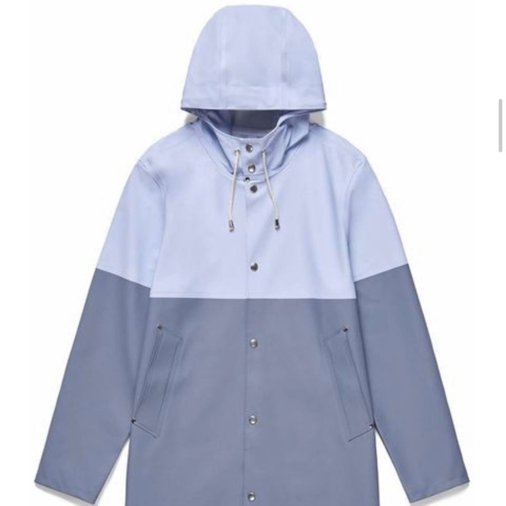 stutterheim raincoat blue two tone